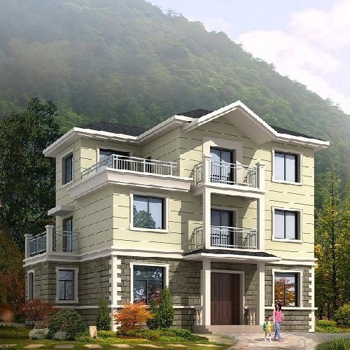 13.8X8.1米H193三层别墅建筑结构水电施工图