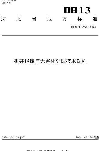 13／T 5955-2024  机井报废与无害化处理技术规程
