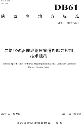 61／T 1858-2024  二氧化碳驱埋地钢质管道外腐蚀控制技术规范